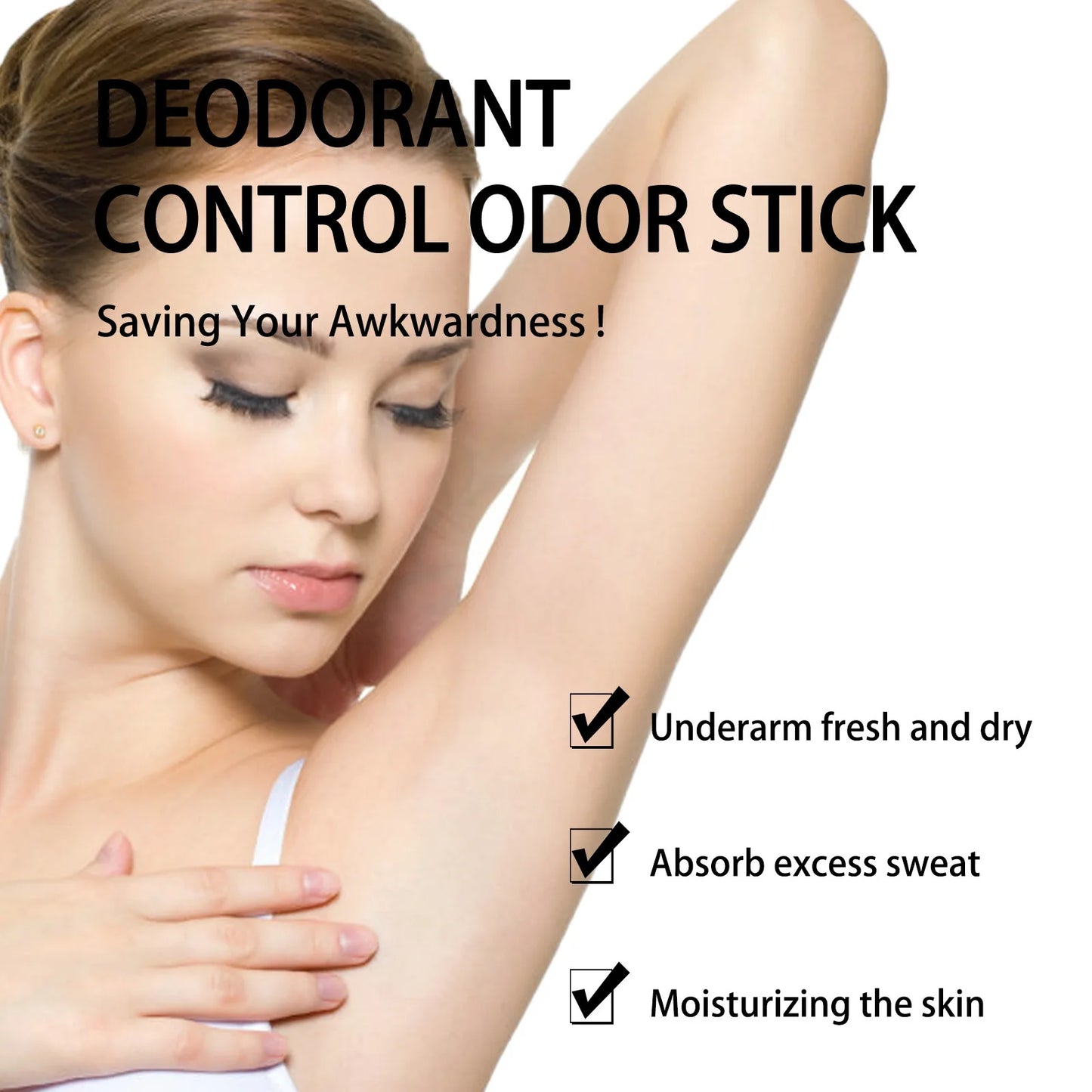 Lustrelle Deodorant Antiperspirant Stick Natural Amber Sandalwood
