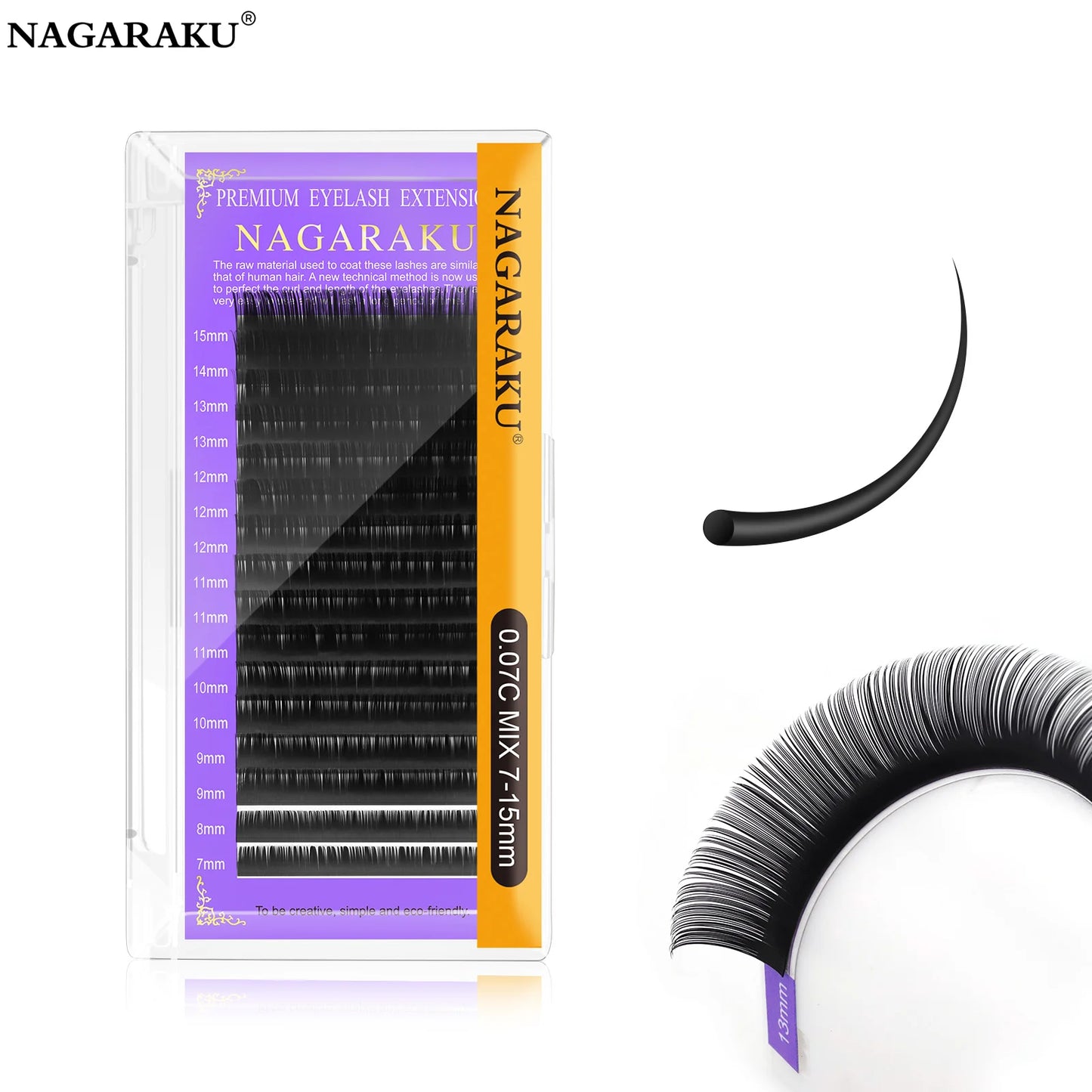 Lustrelle NAGARAKU Individual Lashes Premium Classic Eyelash Extension