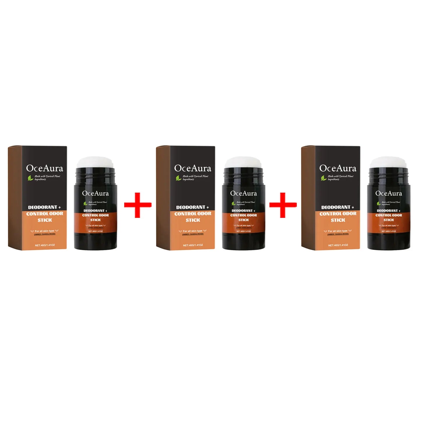 Lustrelle Deodorant Antiperspirant Stick Natural Amber Sandalwood