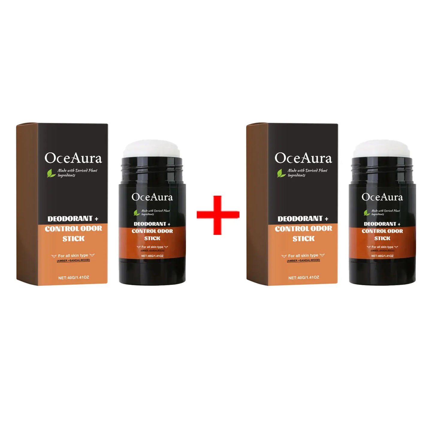 Lustrelle Deodorant Antiperspirant Stick Natural Amber Sandalwood