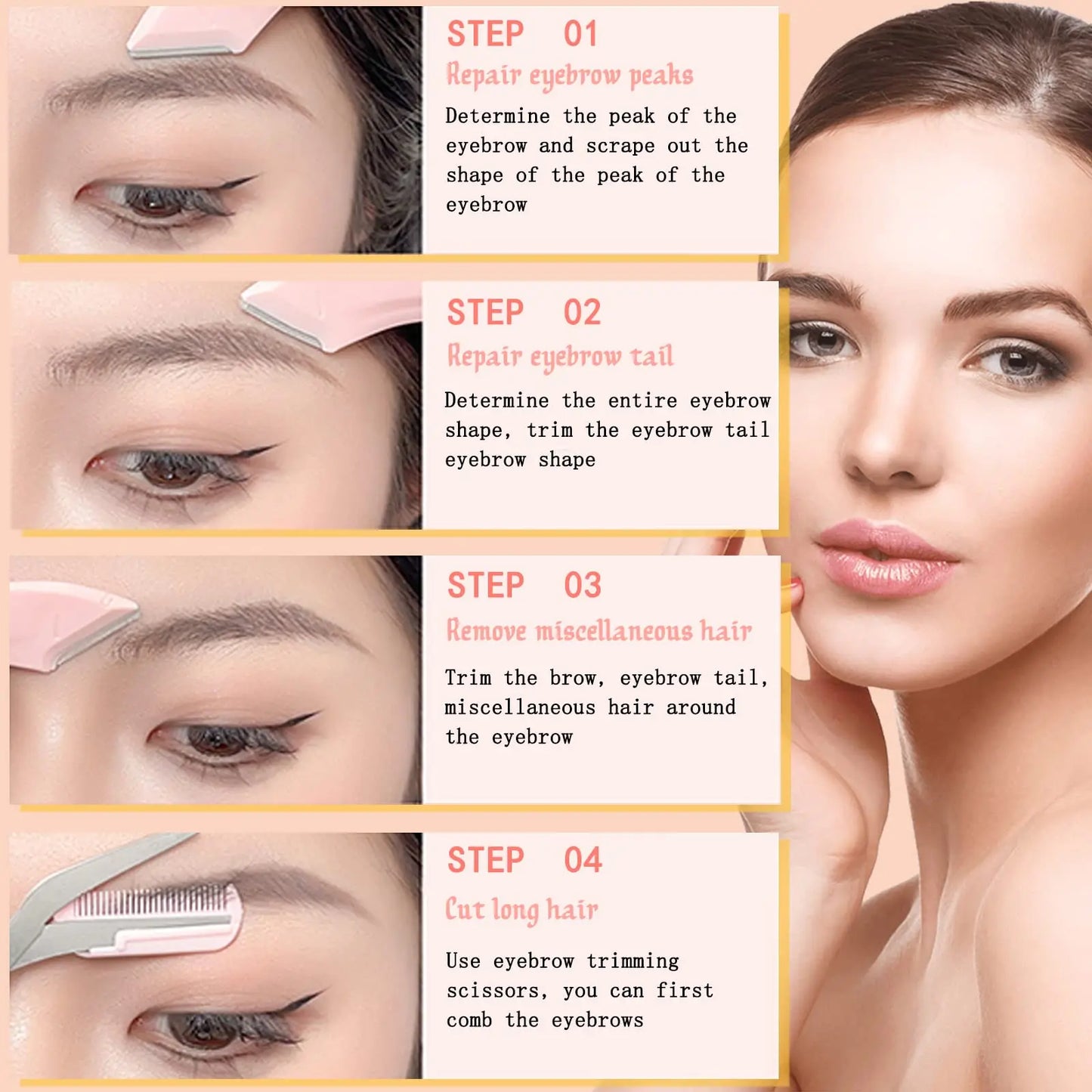 Lustrelle Eyebrow Trimming Knife Eyebrow