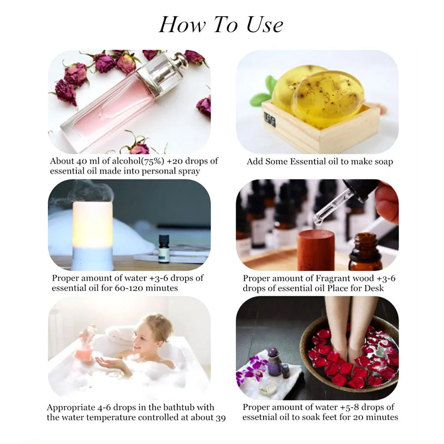 Lustrelle PHATOIL Pure Natural Aromatherapy Essential Oils Set