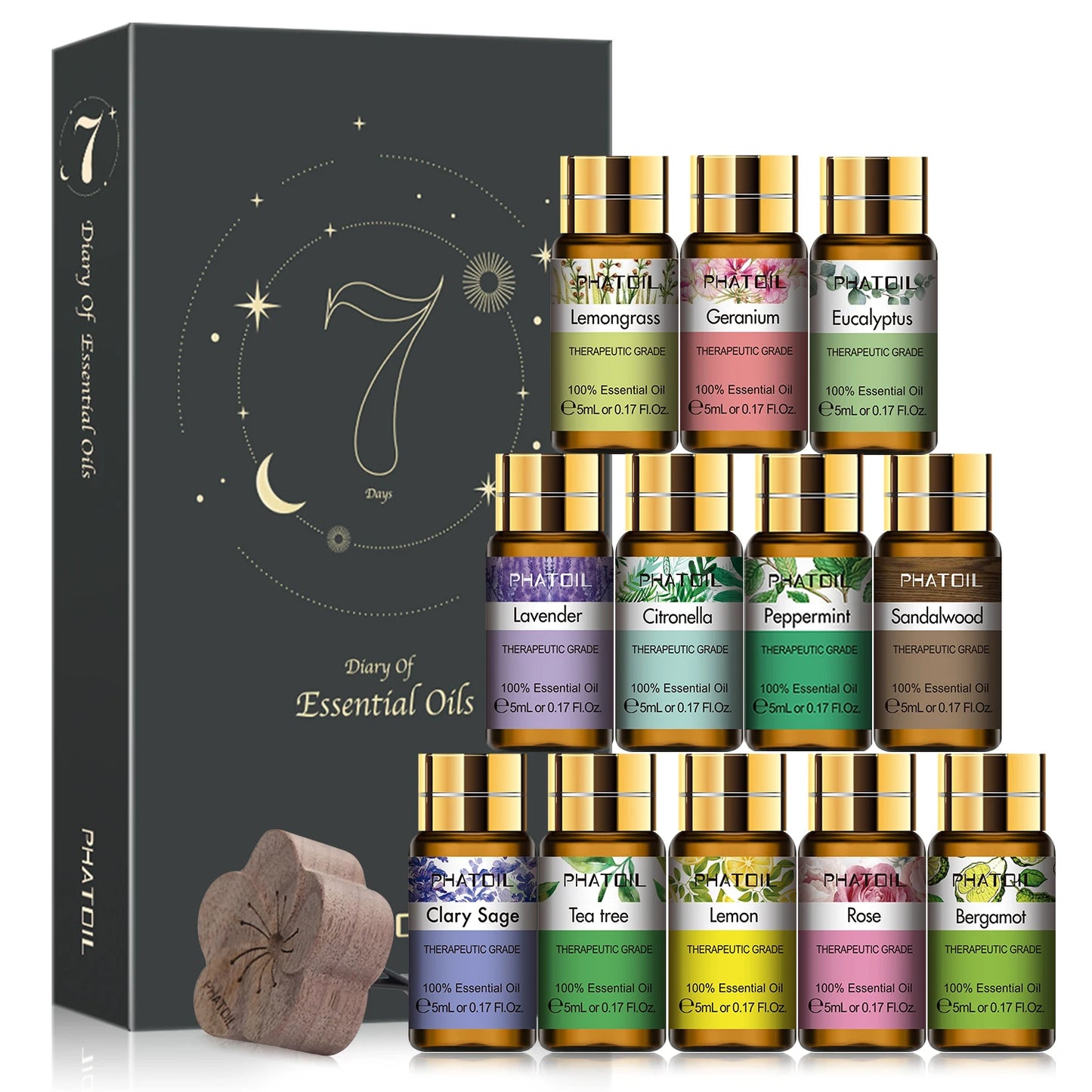Lustrelle PHATOIL Pure Natural Aromatherapy Essential Oils Set