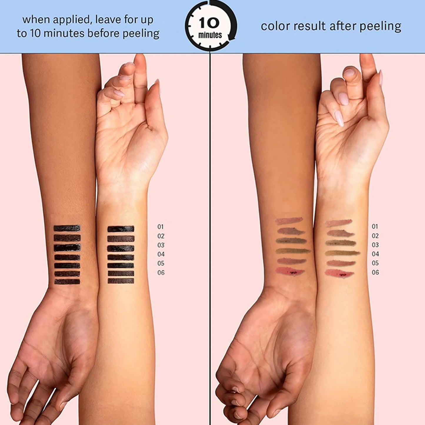 Lustrelle 6-color lip liner, peel-off lip liner tattoo