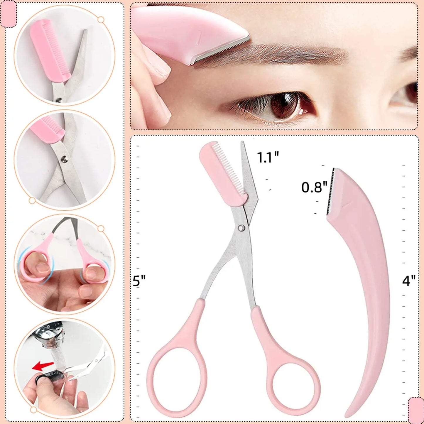 Lustrelle Eyebrow Trimming Knife Eyebrow